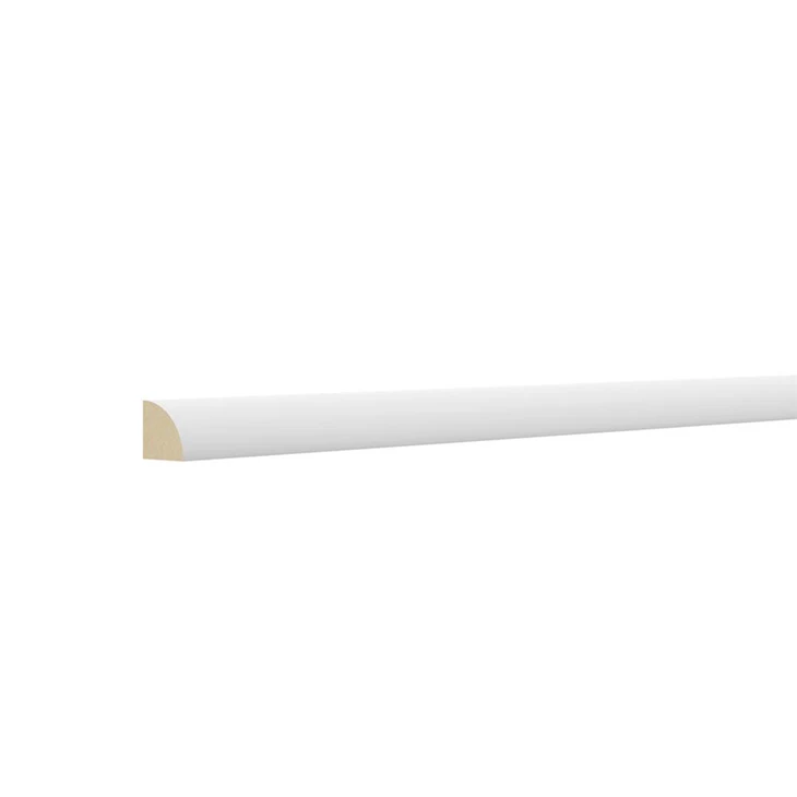Chaussure en bois enduite de gesso blanc de mode petite ou quart de rond pour la plinthe