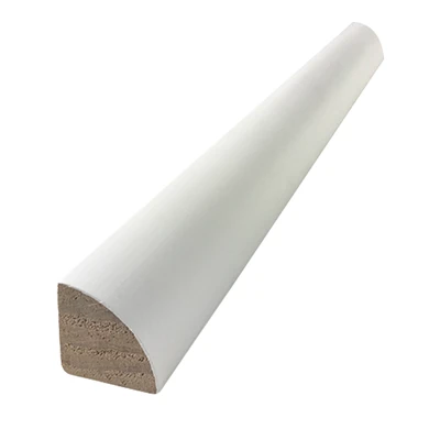 Petite chaussure ou quart de rond en bois apprêté blanc, très rentable, pour plinthe