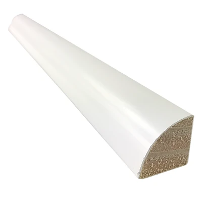 Petite chaussure ou quart-rond en bois apprêté blanc de bâtis de haute performance pour la plinthe