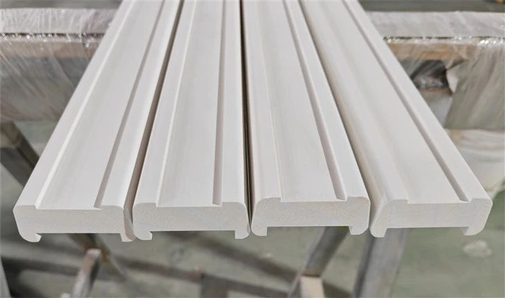 White Primed Wooden Stair Base Rails