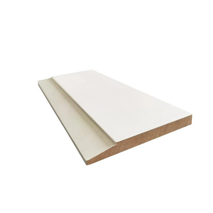 Mdf intérieur décoratif apprêté blanc moulure de garniture en pin